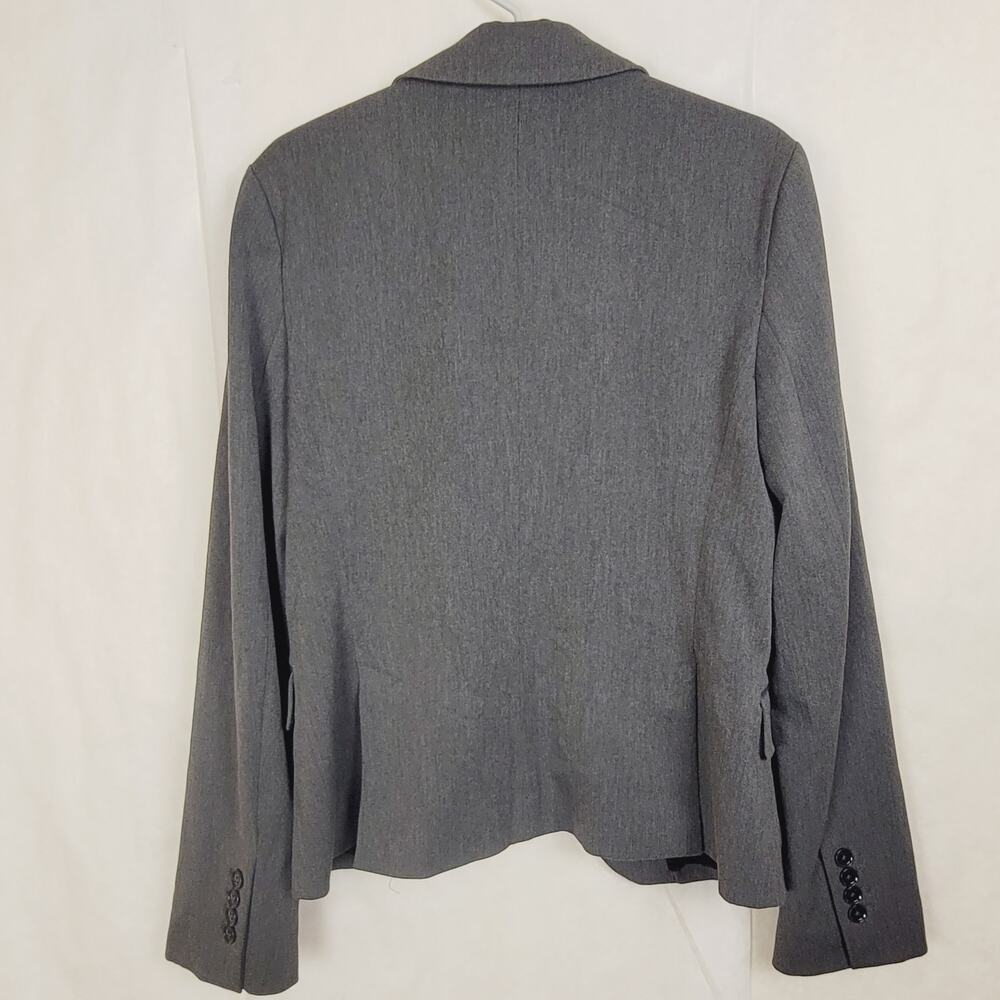 Express Editor One Button Grey Fitted Blazer Size… - image 8
